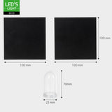 Lumo Cube Schwarz - Wandleuchte ohne Lichtquelle - Exkl. 1xG9 - IP65