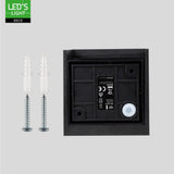 Lumo Qube Wandleuchte Außenleuchte mit Lichtquelle - Wandhalterung - 380lm 1800K - Schwarz - IP54