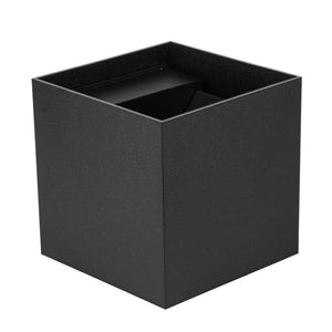 Lumo Qube Wall Lamp Outdoor Lamp with Light Source - Wall Fixture - 380lm 1800K - Black - IP54