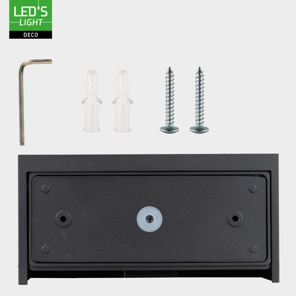 Lumo Recta Antraciet - Wandarmatuur zonder lichtbron - Excl 2xG9 - IP65