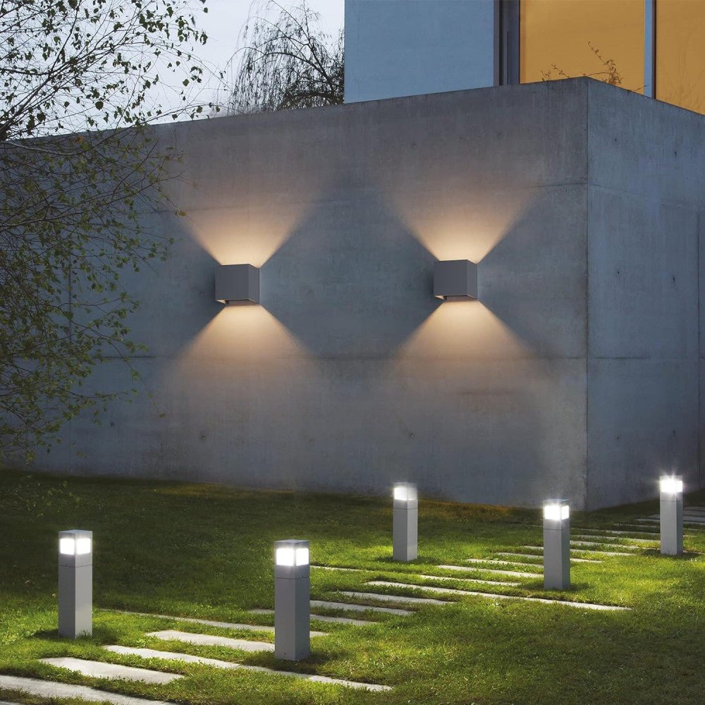 Lumo Recta Antraciet - Wandarmatuur zonder lichtbron - Excl 2xG9 - IP65