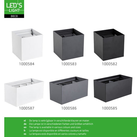 Lumo Recta Antraciet - Wandarmatuur zonder lichtbron - Excl 2xG9 - IP65