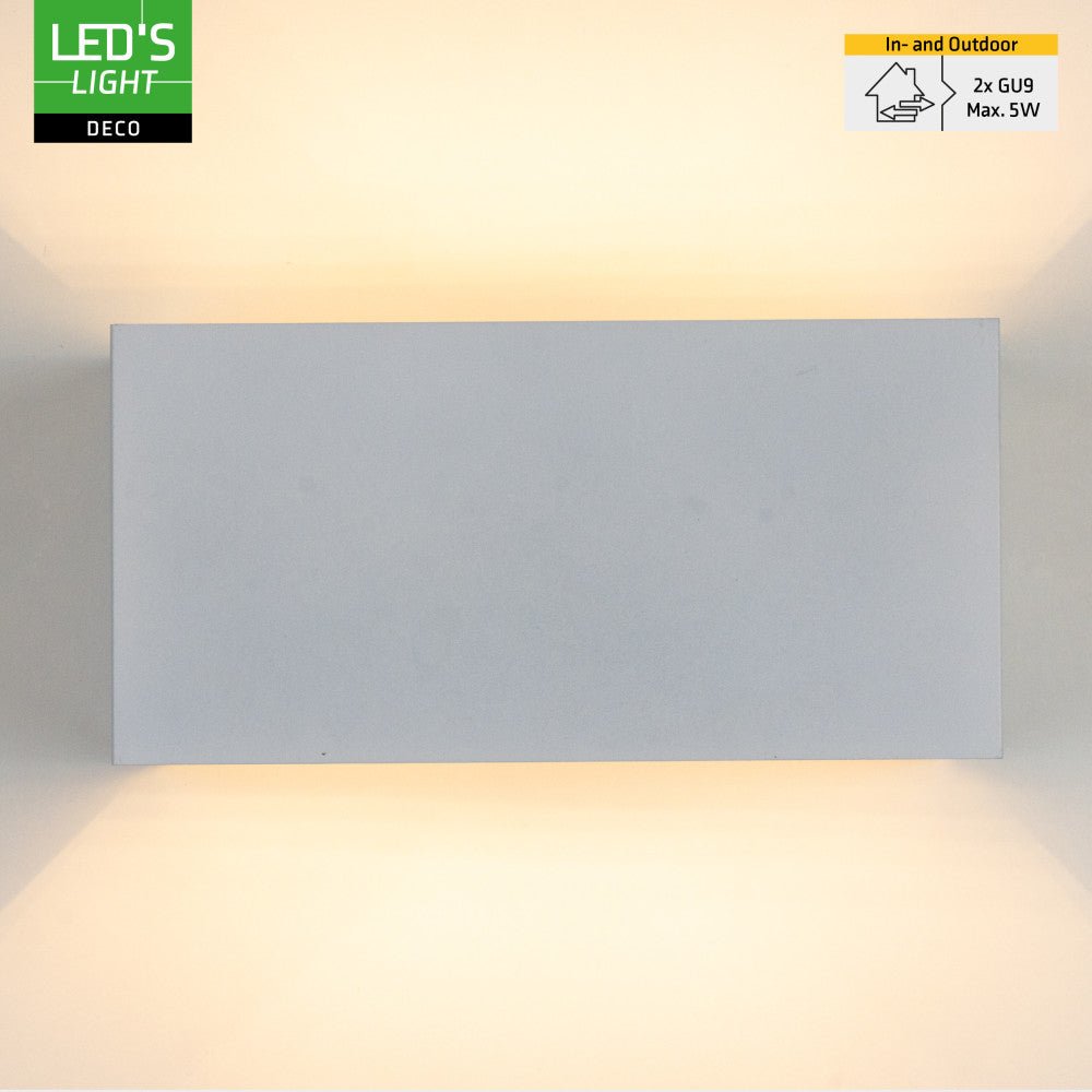 Lumo Recta Weiß - Wandleuchte ohne Lichtquelle - Exkl. 2xG9 - IP65