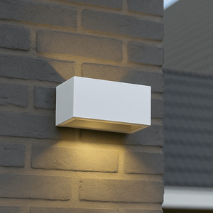 Lumo Recta Weiß - Wandleuchte ohne Lichtquelle - Exkl. 2xG9 - IP65