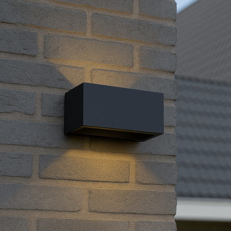 Lumo Recta Schwarz - Wandleuchte ohne Lichtquelle - Excl 2xG9 - IP65