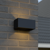 Lumo Recta Schwarz - Wandleuchte ohne Lichtquelle - Excl 2xG9 - IP65