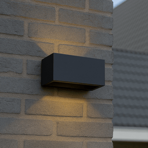 Lumo Recta Schwarz - Wandleuchte ohne Lichtquelle - Excl 2xG9 - IP65