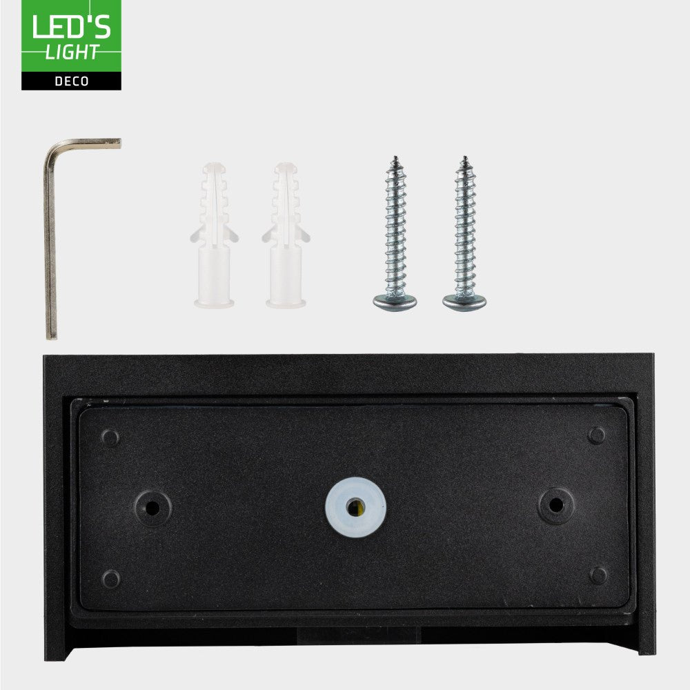 Lumo Recta Schwarz - Wandleuchte ohne Lichtquelle - Excl 2xG9 - IP65