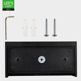 Lumo Recta Schwarz - Wandleuchte ohne Lichtquelle - Excl 2xG9 - IP65