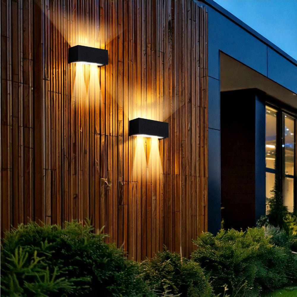 Lumo Recta Schwarz - Wandleuchte ohne Lichtquelle - Excl 2xG9 - IP65