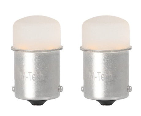 M-TECH BA15S auto LED lampen set van 2 voor 1156, R5W, R10W, 5007 gebruik