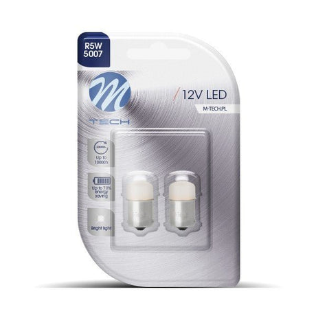M-TECH BA15S auto LED lamp R5W 5007 met langdurige helderheid en energiebesparing