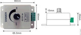 LED dimmer | PWM 12V/24V 8A | touch | opbouw