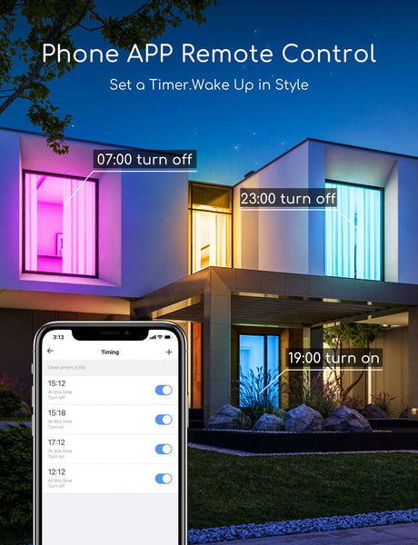 E14 smart Wi-Fi LED bulb with remote control and timer function for flexible lighting options