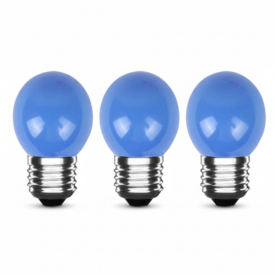 LED Kogellamp E27 Blauw, 300 lumen, 3W, IP20, G45, 230V, 3 stuks