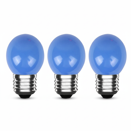 LED-lampen E27 fitting 5W 400lm blauw IP20 pack van 3