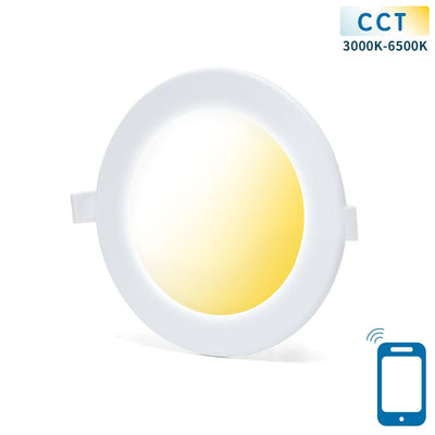 Downlight, inbouwspot Ø 17cm WiFi CCT 3000K-6500K, warmwit, daglichtwit, LED 12W=85W halogeen