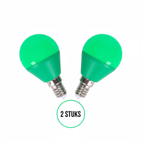 Grüne LED-Lampen E27, 2 Stück, für stimmungsvolle Beleuchtung drinnen und draußen