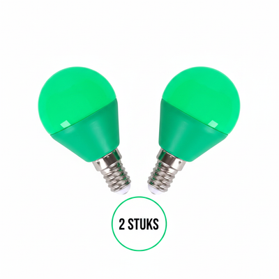 Grüne LED-Lampen E27, 2 Stück, für stimmungsvolle Beleuchtung drinnen und draußen
