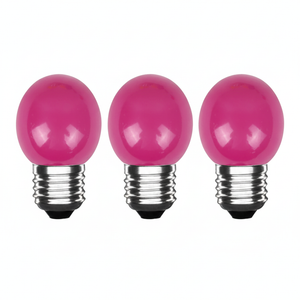 LED Kugellampe E27 Rosa - 300 Lumen - 3W - IP20 - G45 - 230V - 3 Stück