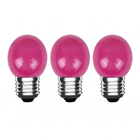 Lamp LED E27 3-pack 700lm 2700K IP20 Roze