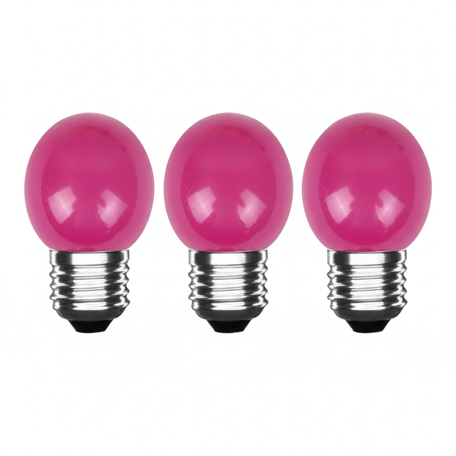 Lamp LED E27 3-pack 700lm 2700K IP20 Roze