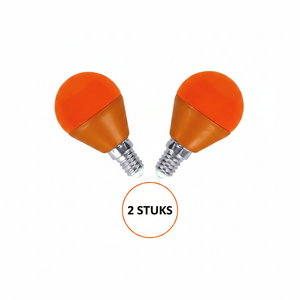 G45 Orange Ball Bulb 2 pcs - E14 LED Lamp 4W=30W Incandescent - 230V