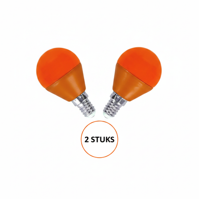LED-Kugellampen, 2 Stück, 400 lm, orange, E27, IP20, energieeffizient und vielseitig für die Innenbeleuchtung