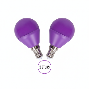 G45 Ball Lamp Purple 2 pcs - E14 LED bulb 4W=30W incandescent - 230V
