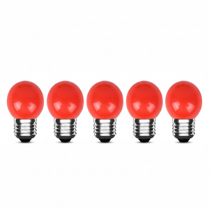 LED-Kugellampe E27 Rot - 300 Lumen - 3W - IP20 - G45 - 230V - 5 Stück
