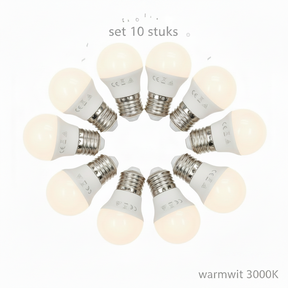 lamp led set 10 stuks 3000K warmwit voor sfeervolle verlichting