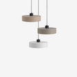 Moderne hanglamp LED met drie stijlen in bruin en wit, perfect voor eigentijdse interieurs.