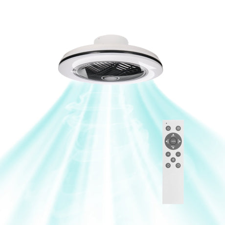 Moderno 3D plafondventilator met verlichting 50cm – Dimmen en lichtkleur instellen via afstandsbediening – Met zomer- en winterstand en timerfunctie