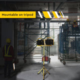 LED's Light 18V Hybride LED Bouwlamp 5500lm - Incl Adapters - Bedraad en draadloos te gebruiken – IP54 – Rough Service Tested – 47W