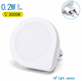 Nachtlampje rond warmwit | dagnachtsensor | 3000K - 0.2 Watt - 5 Lumen - 230V - LEDPLANET.NL