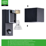 NØRD Down Sensor - Aluminum - 1xGU10 - Black - IP44