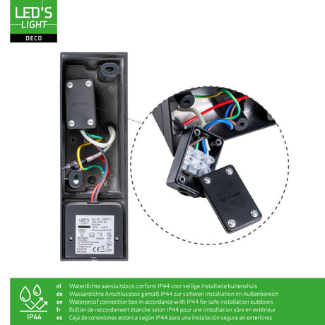 NØRD Up&Down Sensor - Aluminum - Wandarmatuur - 2xGU10 - Zwart