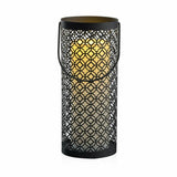 Orientalische LED Tischlampe Laterne für den Innen- und Außenbereich - Kabellos mit Batterien - Schwarz