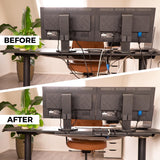 OrgaNice Kabelkanal-Set – Selbstklebender Organizer für Schreibtisch &amp; Fernseher – Weiß