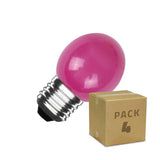 LED Ball Bulb E27 Pink - 300 lumens - 3W - IP20 - G45 - Pack of 4