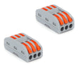 PCT - 223 lasklem set 2 stuks - 3 - voudige verbindingsklem 0.08 - 2.5mm² | IP20 hersluitbaar - LEDPLANET.NL