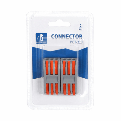 2 Aigostar PCT-223 terminal blocks in packaging for electrical connections