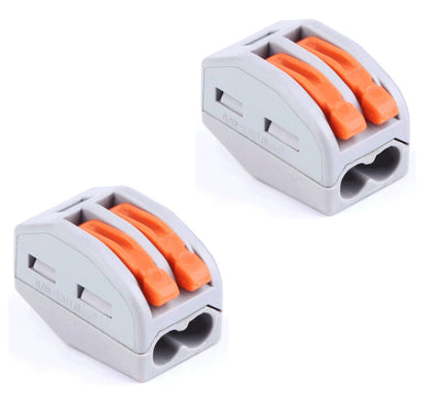 PCT lasklem 2 stuks, 2-voudige verbindingsklem 0.08-2.5mm², IP20 hersluitbaar