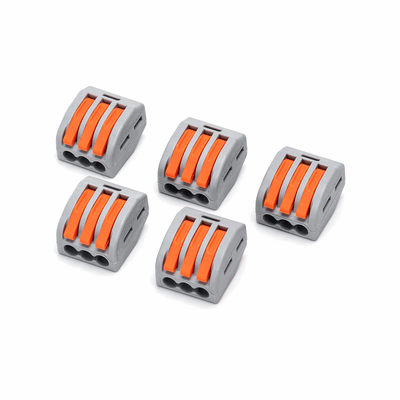 PCT-Verbindungsklemmen-Set, 5 Stück – 3-fache Verbindungsklemme, 0,08–4 mm² | IP20, wiederverschließbar – LEDPLANET.NL