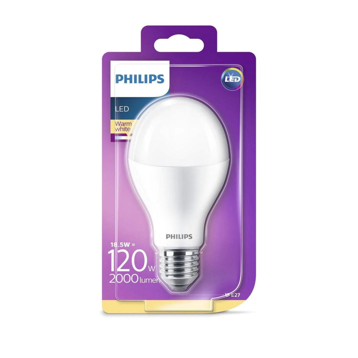 Philips CorePro E27 LED-Lampe – 18,5 W (ersetzt 120 W) – 2000 Lumen – Warmweiß