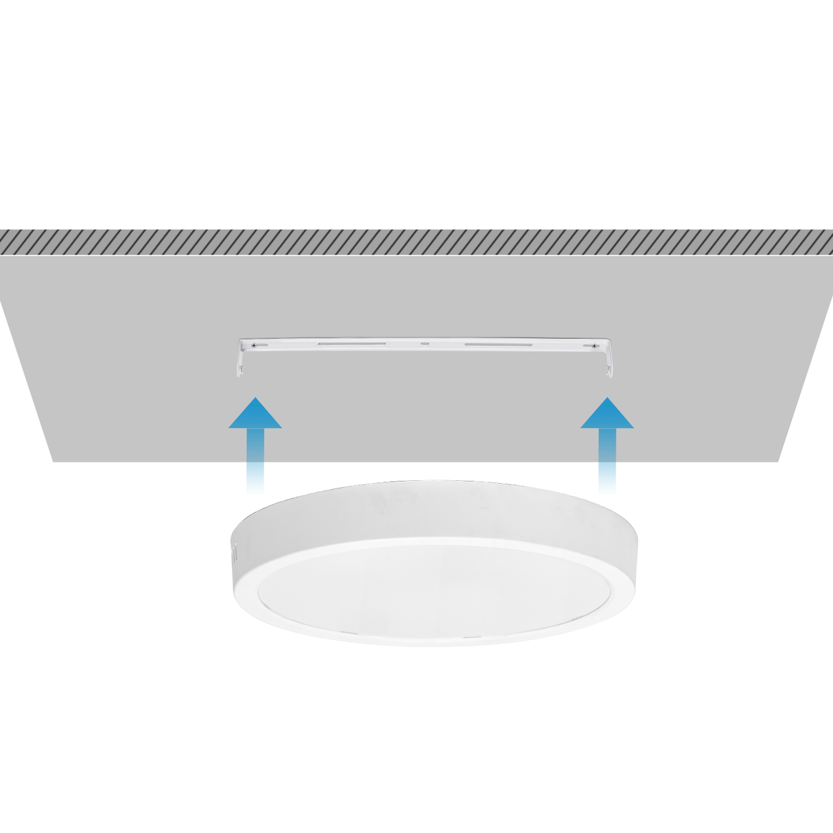 Plafondlamp - downlight - opbouwspot Ø 29cm | LED 24W~2500Lm=152W traditionele verlichting | warmwit 3000K 230V - LEDPLANET.NL