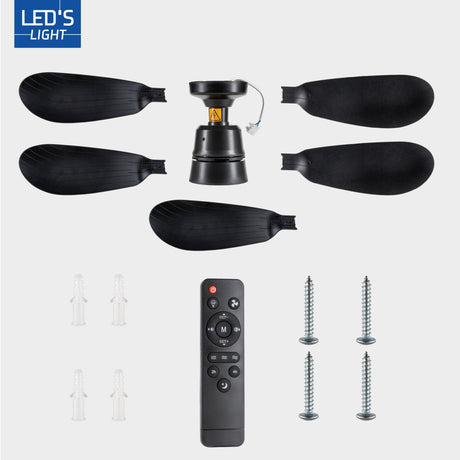 LED-Deckenleuchte mit Ventilator, 2200 Lumen, 25 W, Kaltweiß (4000 K), dimmbar, mit Fernbedienung