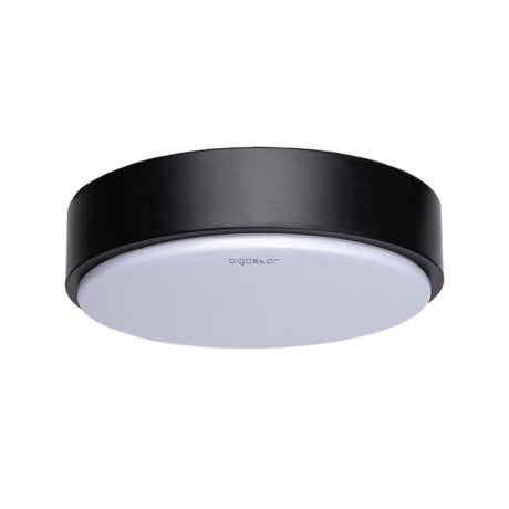Plafondlamp Ø 23cm - zwart | warmwit 3000K | LED 12W=75W traditioneel licht | 230 V - LEDPLANET.NL