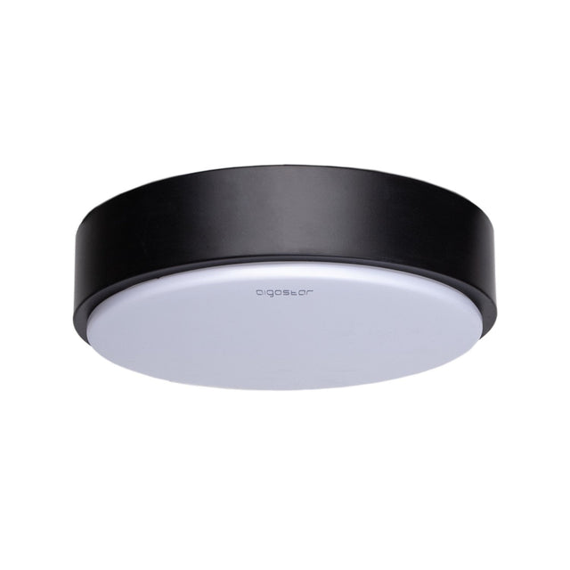 Plafondlamp Ø 23cm - zwart | warmwit 3000K | LED 12W=75W traditioneel licht | 230 V - LEDPLANET.NL