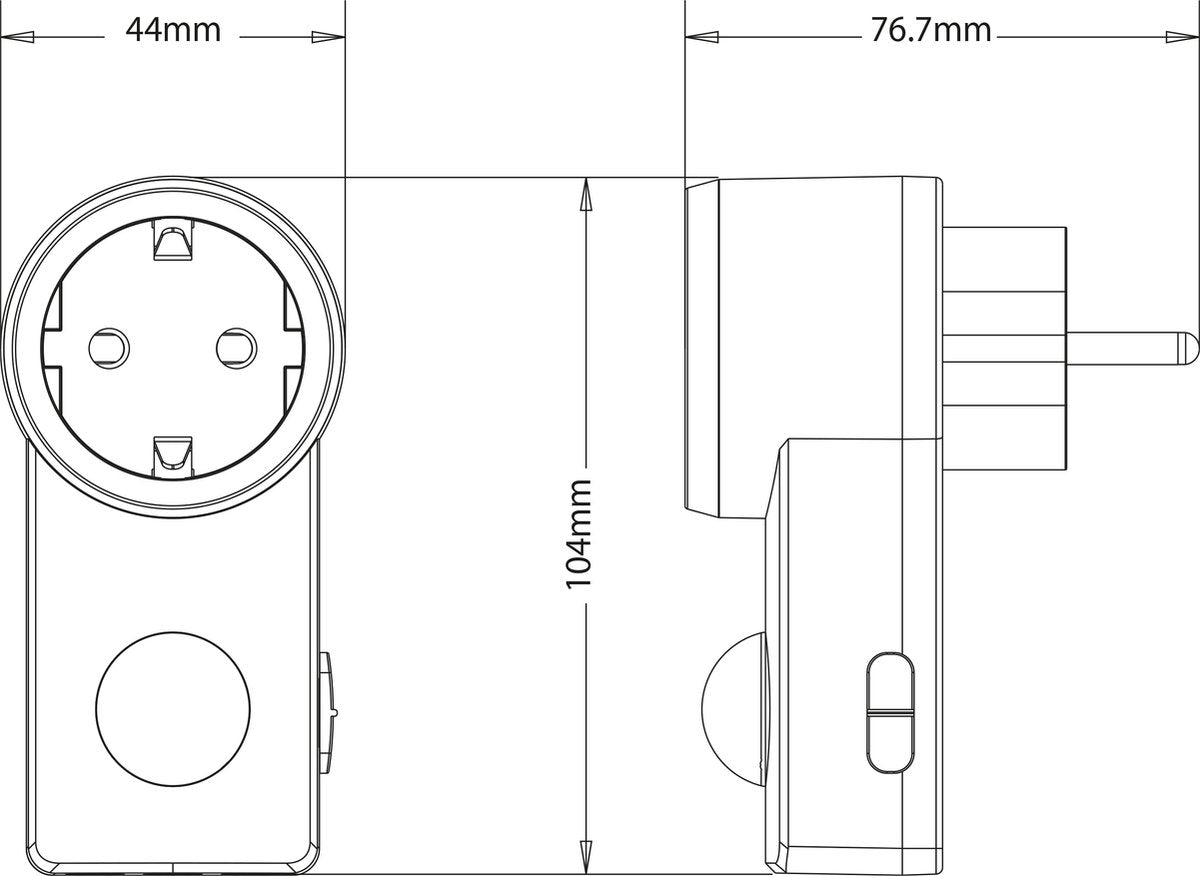 LED-Licht-Bewegungsmelder mit Steckdose – 10 Meter Reichweite – inkl. Tageslichtsensor